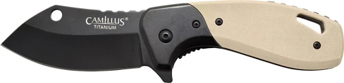 Camillus Chonk 2.75" Stainless Drop Point Knife - Tan G10