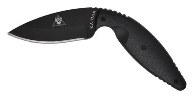 Ka-Bar TDI Large Knife 3.6875" Drop Point AUS 8A with Sheath - Black