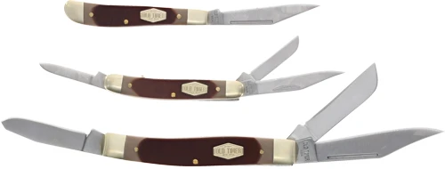 Old Timer 3 Piece Folding Knife Combo - Sawcut