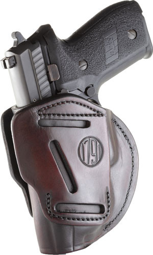 1791 Gunleather 3-Way OWB Holster, Size 5, Glock 17 & Similar, Ambidextrous, Signature Brown