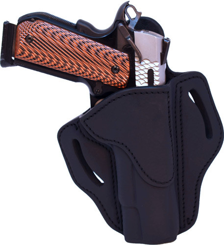 1791 Gunleather BH1 OWB Belt Holster, 1911 Frame 4-5", Right Hand, Stealth Black