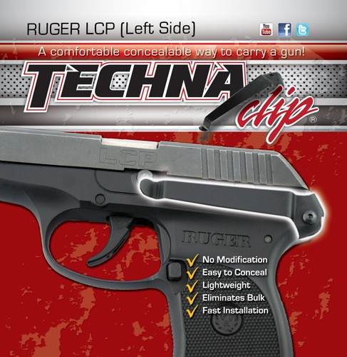 Techna Clip Handgun Retention Clip, Ruger LCP, Left Side