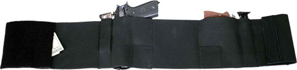 Bulldog Belly Wrap Holster, Small, Holds 2 Guns & 2 Mags, Black