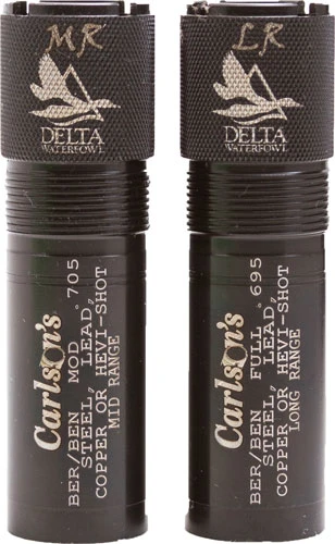 Carlson's Waterfowl Choke Tube 2-Pack, 12 Gauge, Mid/Long Range, Beretta/Benelli Mobil