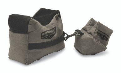 Birchwood Casey filled gun rest, front and rear bag combo