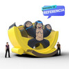 Gorila Banana inflable interactivo