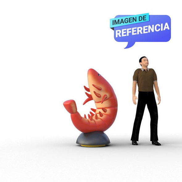 Inflable publicitario Camarón en movimiento