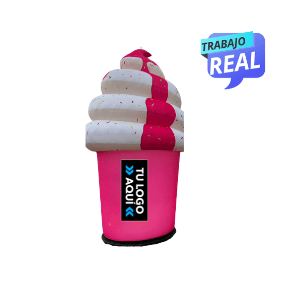 Cilindro helado inflable para publicidad