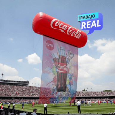 Inflable helio bandera Coca Cola