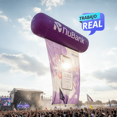 Inflable de helio festival musica Nu Bank