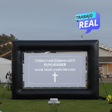 Pantalla inflable para eventos sin animo de lucro
