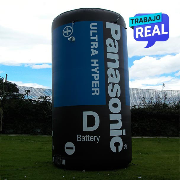 totem inflable publicitario Panasonic Medellín