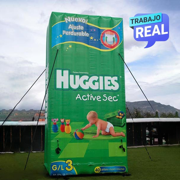 Logo Caja Inflable con Motor Aeroinflables | 1 a 8 metros