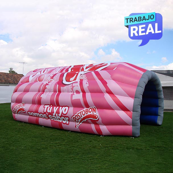 tunel recreativo inflable Postobon Medellín