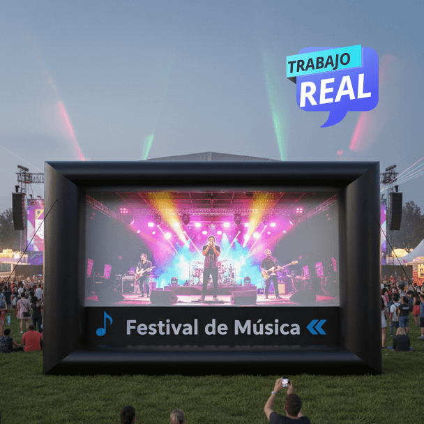 Pantalla Inflable para festival de musica