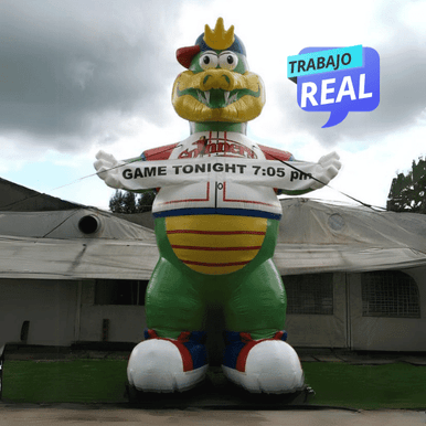 dummys inflables publicitarios Dinosaurio Verde