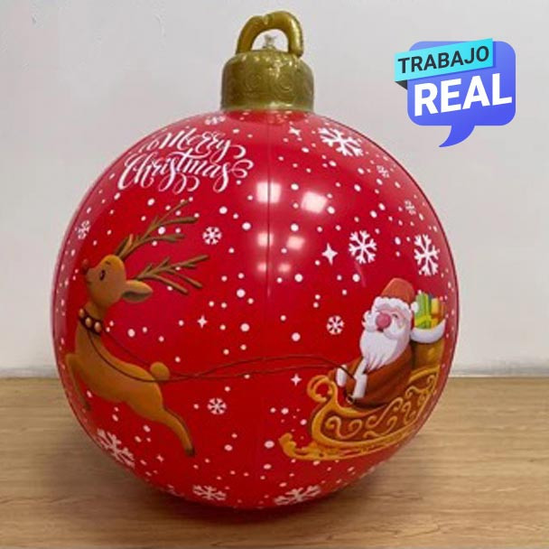 Bolas inflables para decoración navideña de 60 cm