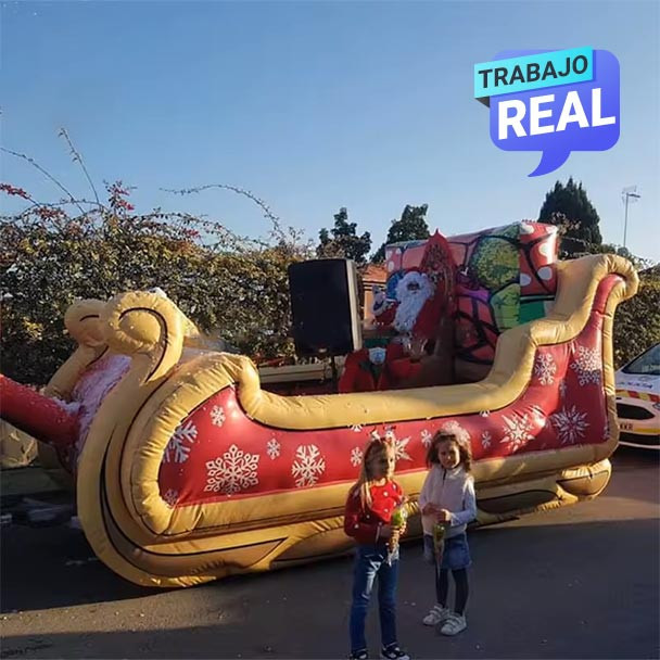 Trineo comercial para fotos navideñas
