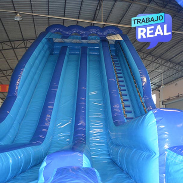 Deslizador inflable Triple Salto Mortal, alta resistencia