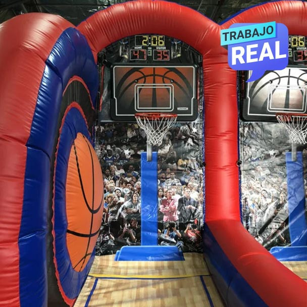 Bola de aire doble inflable para actividades recreativas