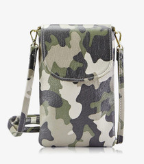 Emmie Phone Crossbody - Military Camo Leather Emmie Phone Crossbody - Military Camo Leather