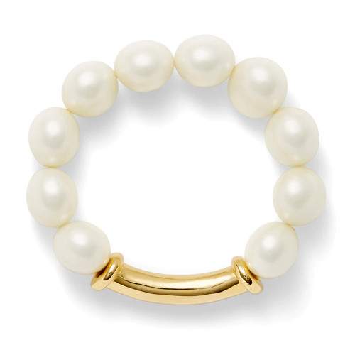 White Classic Pebble Pearl Bracelet