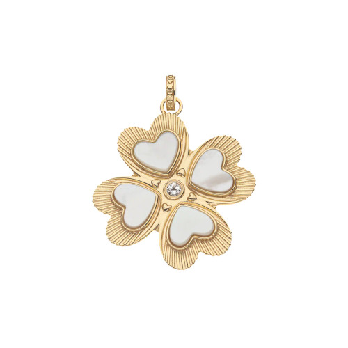 Lucky in Love Clover Pendant in MOP - 18" Link