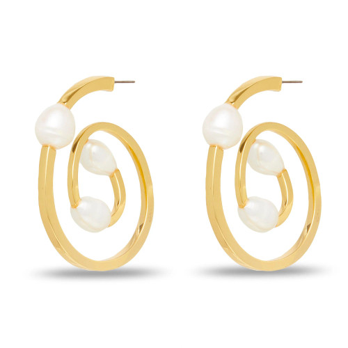 Spin Skater Earrings - Pearl