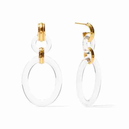 Madison Link Earring - Clear Acrylic