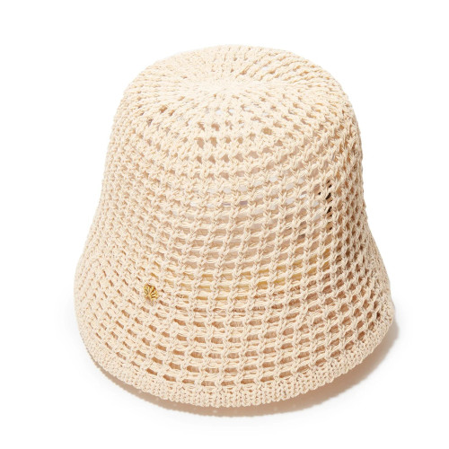 Open Weave Bucket Hat in Natural