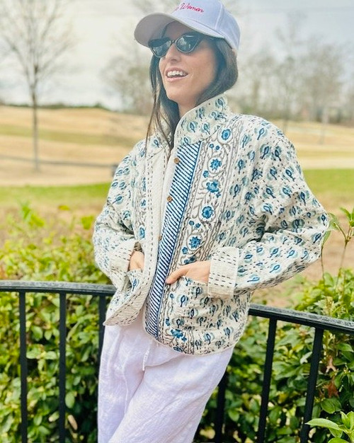 Birdie Jacket in Domino Blue