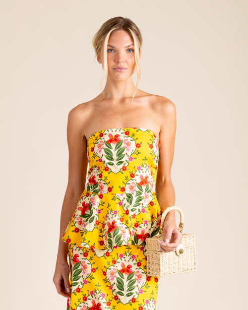 Melissa Top - Yellow Bouquet