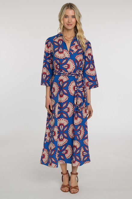 Talia Dress in Sapphire Feather