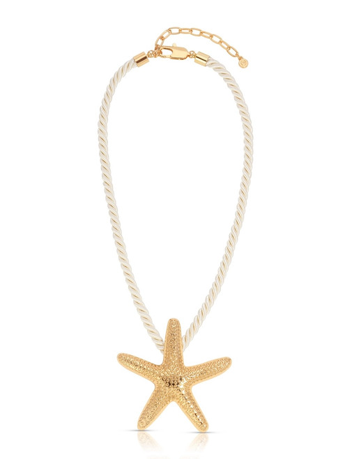 Starfish Statement Pendant Necklace | 18k Gold Plated
