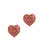 Maci Coral Rose Heart Studs