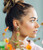 Callie Peach/Olive Butterfly Earrings
