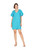 Turq Puff Sleeve Textured Dress