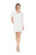 White Puff Sleeve Textured Dress