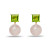 Peridot /Pink Quartz Deco Earrings
