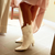 Tavla Off White Leather Boot