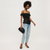 Tate Woven Frame Clutch in Black