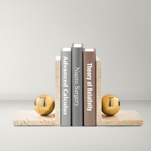 Luna Travertine Bookends~DHO15976-WTE
