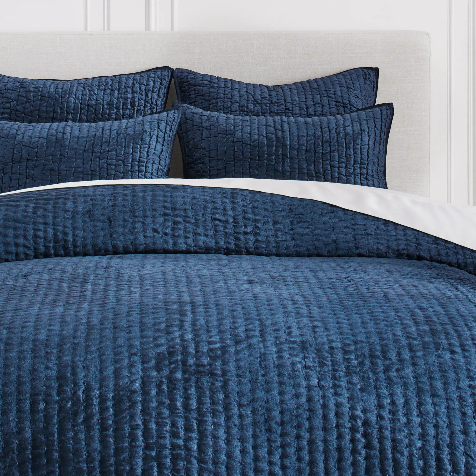 Mardon Velvet Bedding - Indigo Mardon Velvet Bedding - Indigo