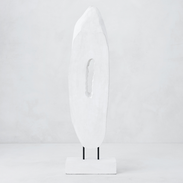 Mango Wood Slice - White