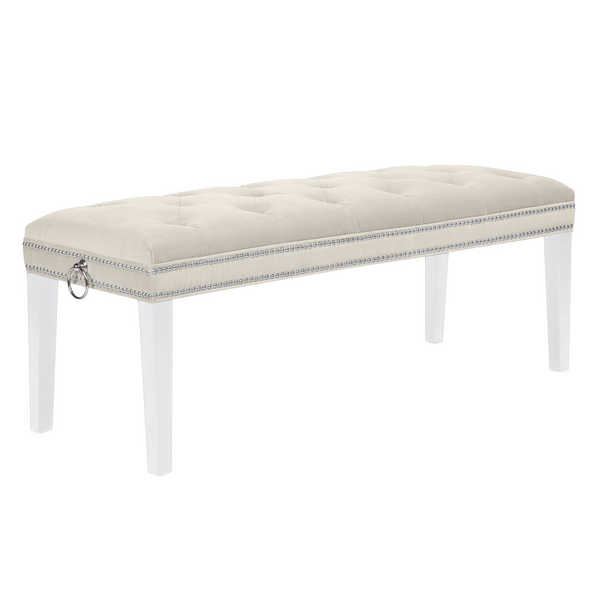 Charlotte Bench - High Gloss White