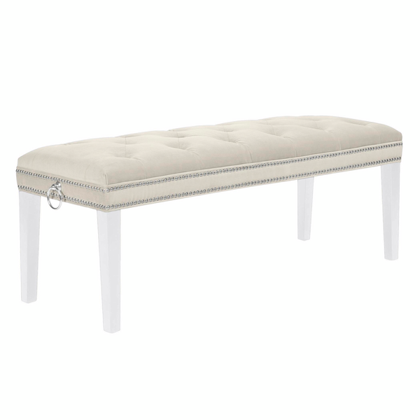 Charlotte Bench - High Gloss White