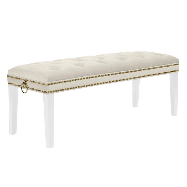 Charlotte Bench - High Gloss White