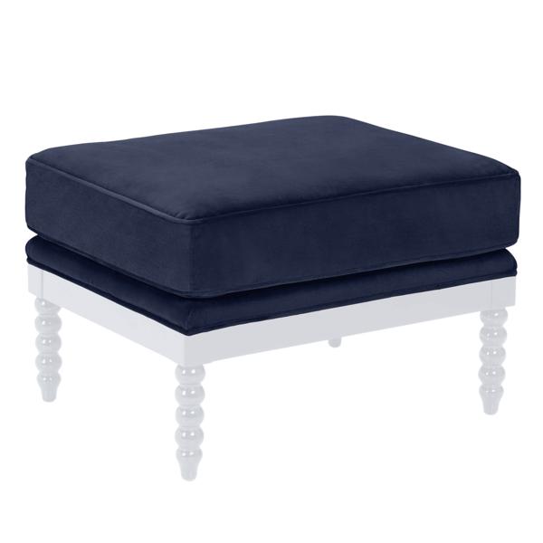 Spindle Ottoman - High Gloss White Spindle Ottoman - High Gloss White