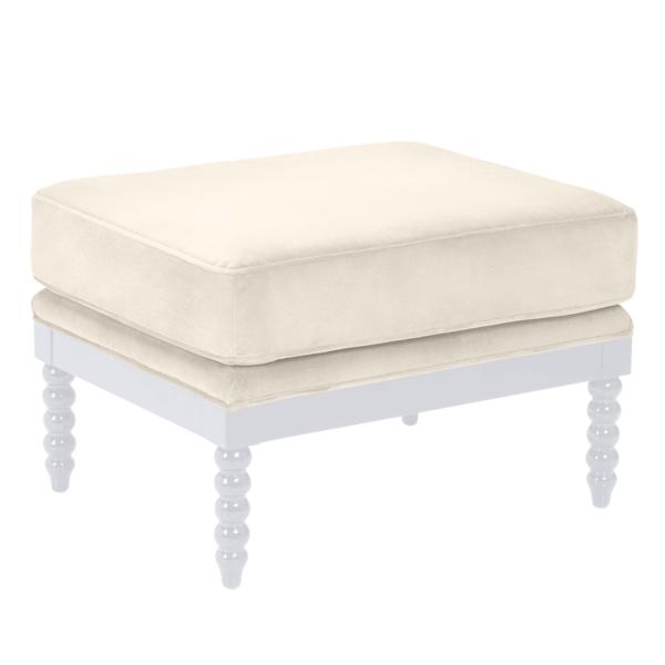 Spindle Ottoman - High Gloss White Spindle Ottoman - High Gloss White