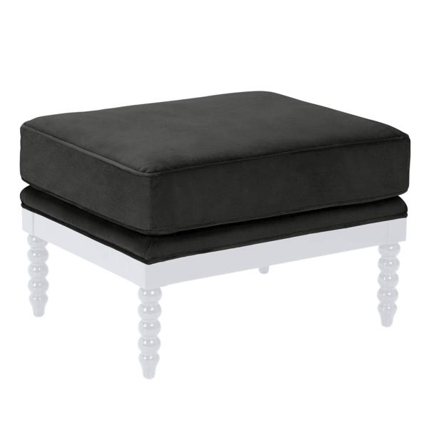 Spindle Ottoman - High Gloss White Spindle Ottoman - High Gloss White